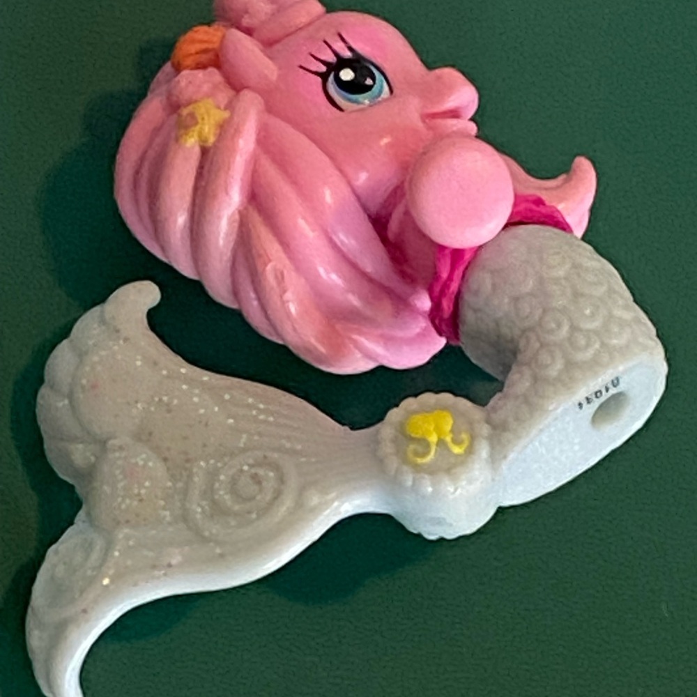 2009 My Little Pony MLP Glitter Sparkle Pink Mermaid Seapony Hasbro PVC Figure - Picture 9 of 12